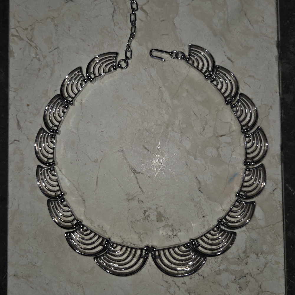 Trifari Silver Chain Link Necklace